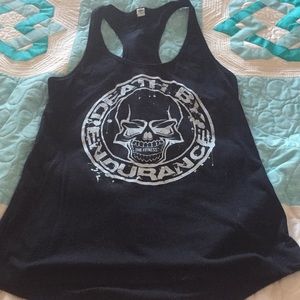 Ideal tee large black razor back workout tank